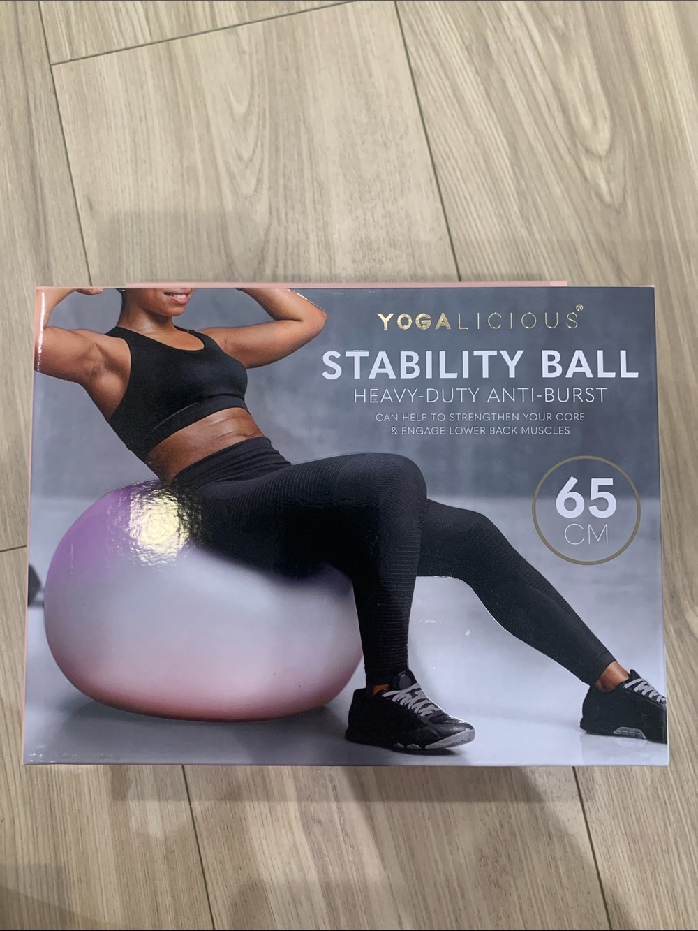 Yogalicious Pink to White Gradient Stability Ball